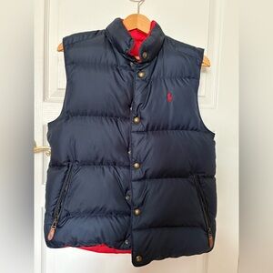 Polo Ralph Lauren Men’s Size S Navy Blue and Red Puffer Vest